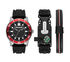 Red & Black Sport Watch Gift Set, ZWART, swatch
