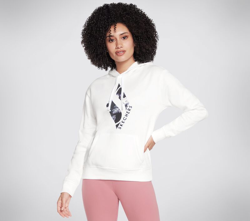 SKECH-SWEATS Magnolia Dreams Pullover Hoodie, WHITE / SILVER, largeimage number 0