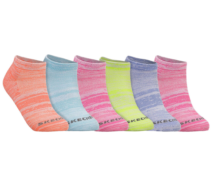 6 Pack Low Cut Color Stripe Socks, MULTI, largeimage number 0