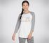 BOBS Apparel Love Rescued Me Baseball Tee Shirt, GRAY, swatch