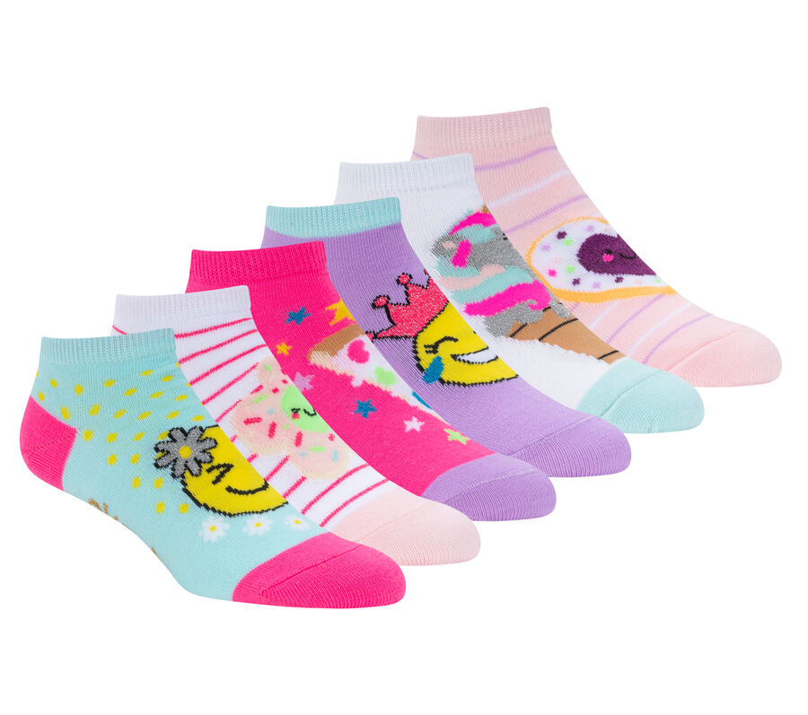 Smiley Floral Socks - 6 Pack, MULTI, largeimage number 0