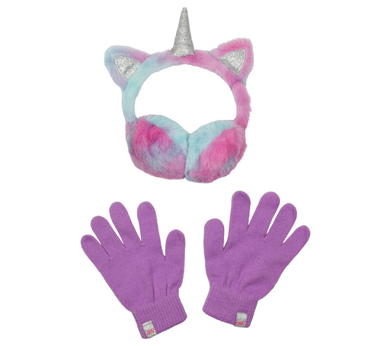 Unicorn Earmuffs and Gloves Set, PURPER / MULTI, largeimage number 0