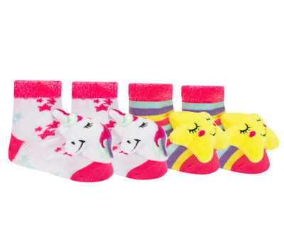 Infant Unicorn Rattle Socks - 2 Pack