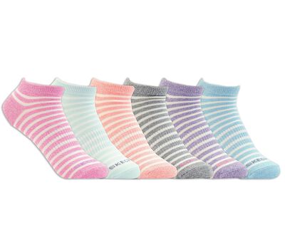 6 Pack Low Cut Stripe Socks