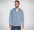 Skechers Apparel SKECHWEAVE Premium Hooded Jacket, BLUE  /  GRAY, swatch
