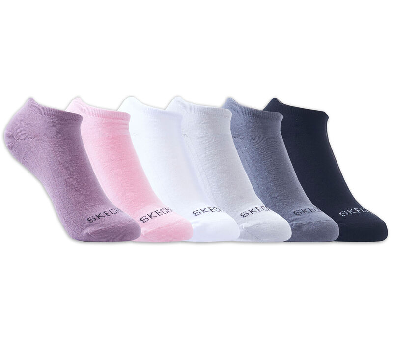 6 Pack Color Liner Socks, ASSORTI, largeimage number 0