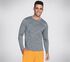 Skechers Apparel On the Road Long Sleeve, LIGHT GRAY, swatch