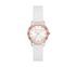 Scalloped Bezel White Watch, BLANC, swatch