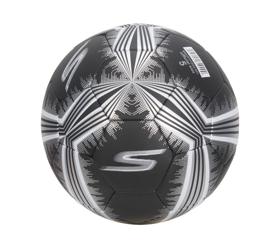 Hex Metallic Mini Stripe Size 5 Soccer Ball, ZWART, largeimage number 0