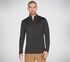 Skechers Apparel On the Road 1/4 Zip, BLACK / CHARCOAL, swatch