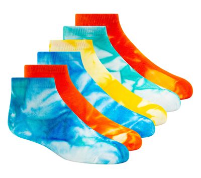 6 Pack Tie Dye Low Cut Socks