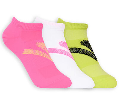 3 Pack Non Terry Ankle Color Socks