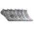 6 Pack Low Cut Sport Stripe Socks, GRIS, swatch