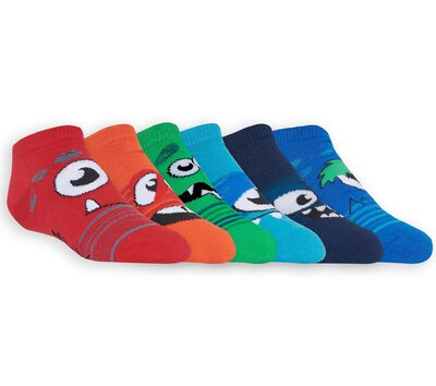 6 Pack Low Cut Monster Socks