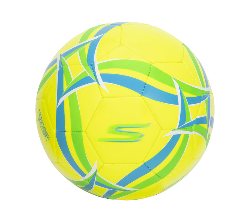 Hex Multi Wide Stripe Size 5 Soccer Ball, JAUNE / MULTI, largeimage number 0