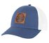 Skechers World Square Leather Patch Trucker Hat, BLUE, swatch