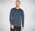 Skechers Apparel On the Road Long Sleeve, BLEU / GRIS, swatch