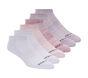 6 Pack Low Cut Sport Stripe Socks, ROSE, large image number 0