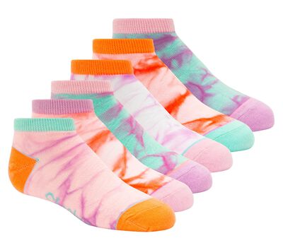 6 Pack Pastel Tie Dye Socks